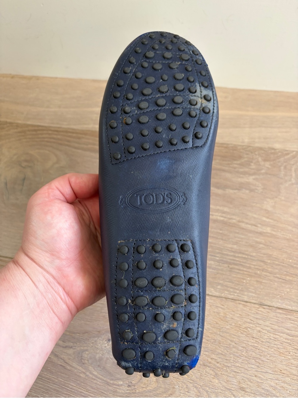 TODS Ladies Navy Blue Flat Shoes Gommini Mocassino Loafers preppy 40.5 / US 9.5 - Picture 7 of 11